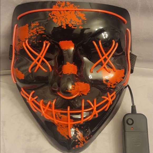 Halloween Mask, LED Light Up Mask for Halloween Festival Cosplay Costume Party. - Picture 2 of 4